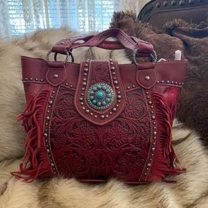 Genuine Leather Western Handbag